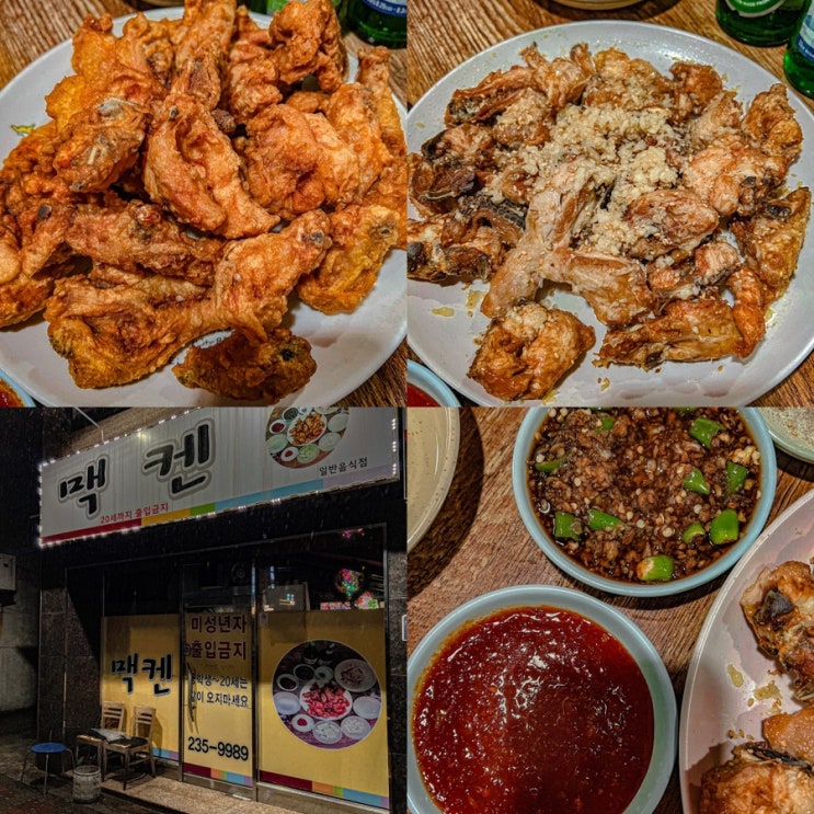  울산 동구 화정동 멕켄치킨 후라이드 마늘치킨 이모는 츤데레