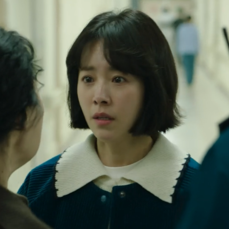  힙하게 12화 봉예분 한지민 옷 앤유 테딩턴 벨벳 코듀로이 블루종 점퍼
