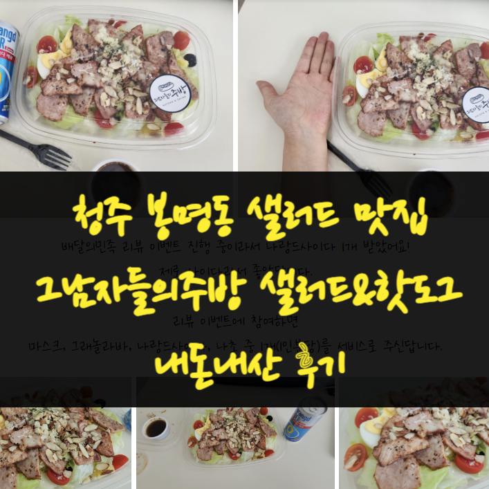 청주 봉명동 샐러드 내돈내산 맛집 추천 그남자들의주방 핫도그&샐러드
