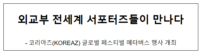 외교부 전세계 서포터즈들이 만나다 외교부 전세계 서포터즈들이 만나다