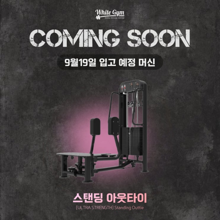  스탠딩 아웃타이 입고 완료 "엉짱 되고싶다면 동백 헬스장 화이트짐 동백점으로"