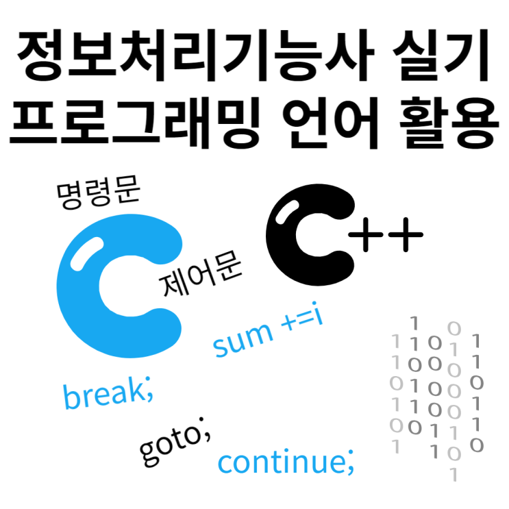 정보처리기능사 실기 정리(프로그래밍언어, C, 제어문, continue, break, goto)