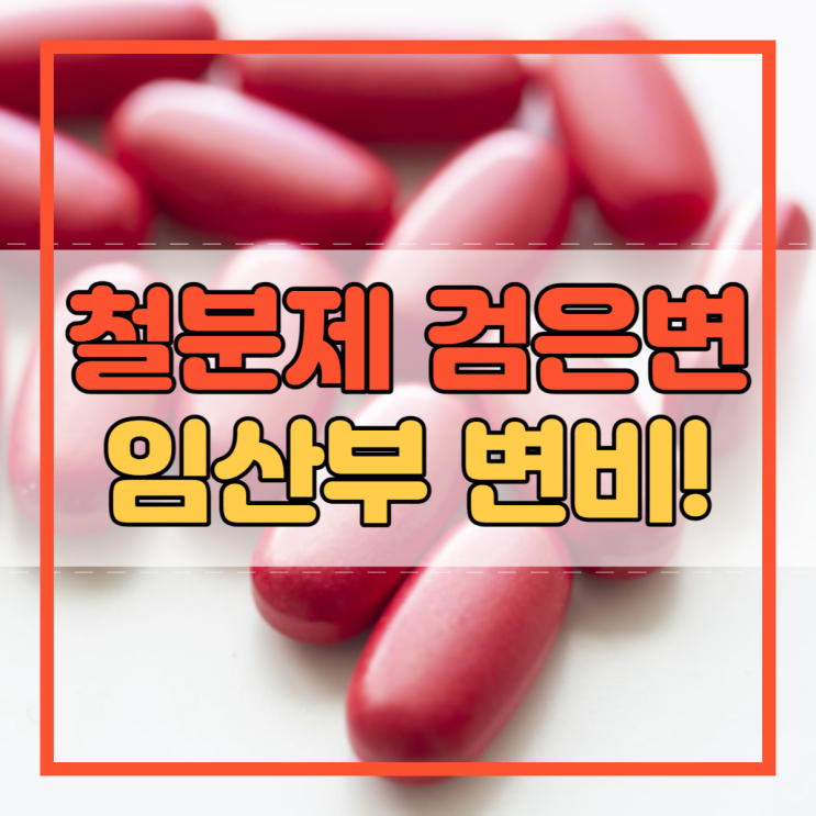  철분제 변색깔 검은변 원인 이유 임산부 변비 빈혈!
