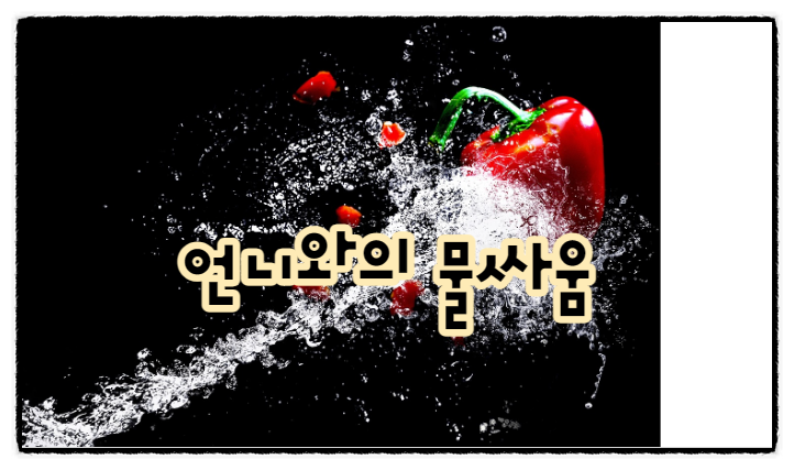  언니와의 물싸움