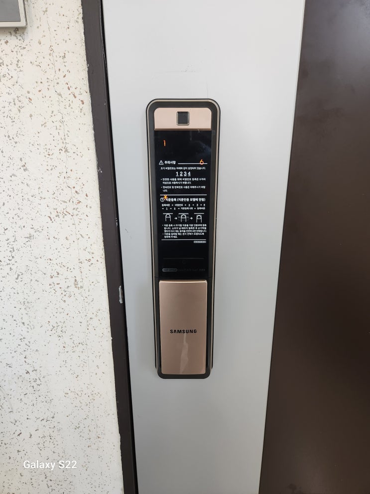  일산열쇠 장항동 현관 디지털 지문 인식 도어락 SHP DP960 번호키 교체 열쇠 출장