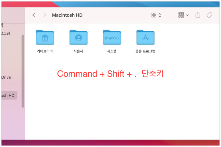  맥북(MacBook) 숨김 파일, 숨겨진 폴더 찾기