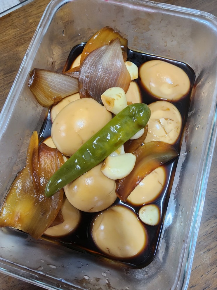 요린이표 초간단 계란장조림 만들기 맛은 있네 ft. 칼로리
