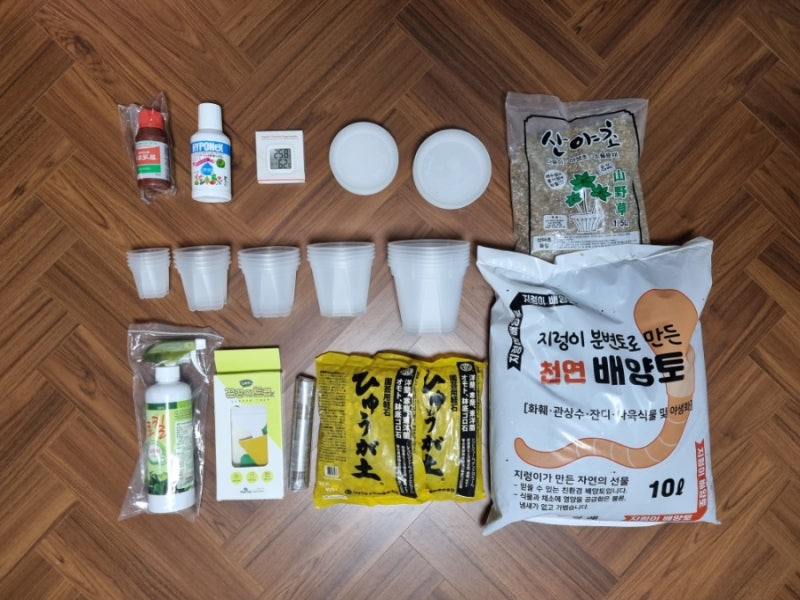 가네야 슬릿분 사이즈 비교!! 슬릿분 6,8,9,10,12호!! 슬릿분 받침, 분갈이 흙 등 잔뜩 삼!!