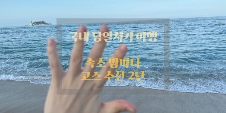  국내 여행 속초 당일치기 총정리 2탄