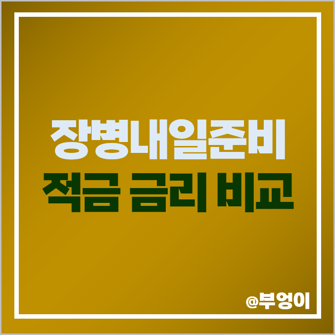 군인 장병 내일 준비 적금 우체국 1금융권 은행 금리 비교 군인 장병 내일 준비 적금 우체국 1금융권 은행 금리 비교
