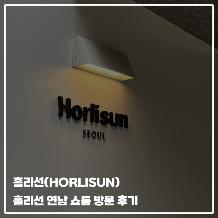  [ 홀리선(HORLISUN) ] 홀리선 연남점 방문 리뷰 홀리선 오프라인 매장 홀리선 쇼룸 연남 편집샵 홀리선