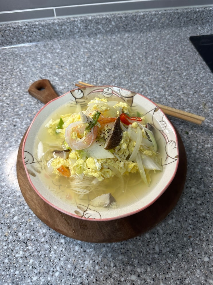 두유면으로 만든 중국식 우동 다이어트 면 요리