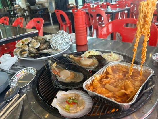  바위섬 조개구이 - 인천 영종도 조개구이 대하구이 오션뷰 맛집
