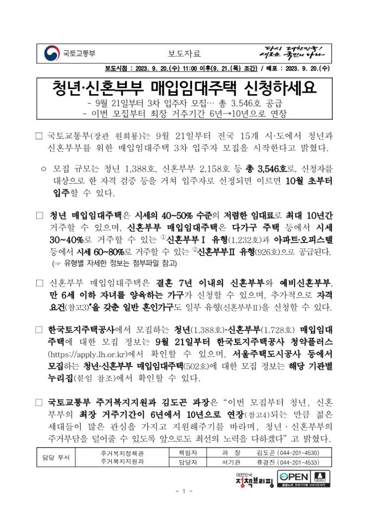  청년 ·신혼부부 매입 임대주택 입주자 모집