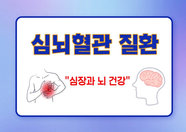  심뇌혈관 질환 (심장과 뇌 건강) 원인과 예방