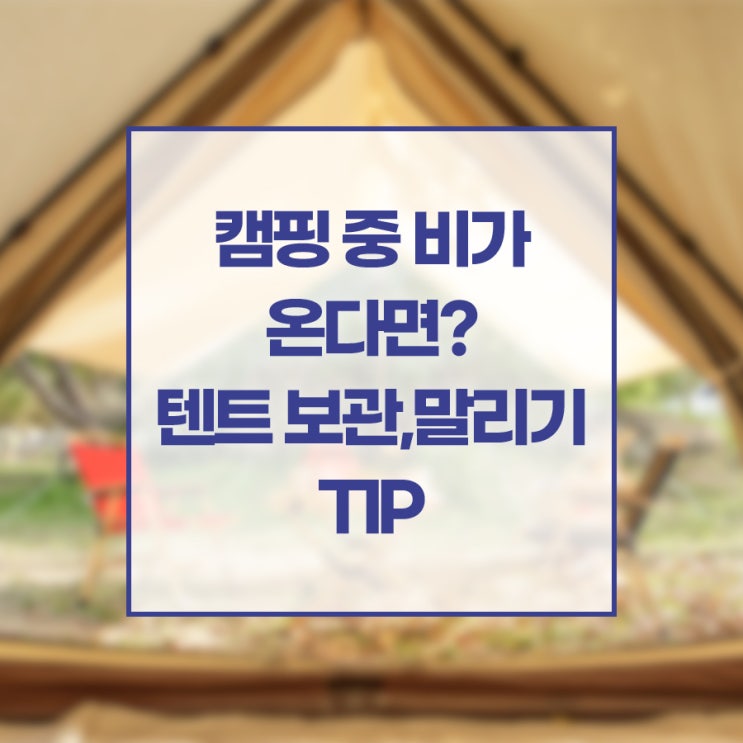 캠핑 중 비가 온다면? 텐트 보관, 말리기 TIP
