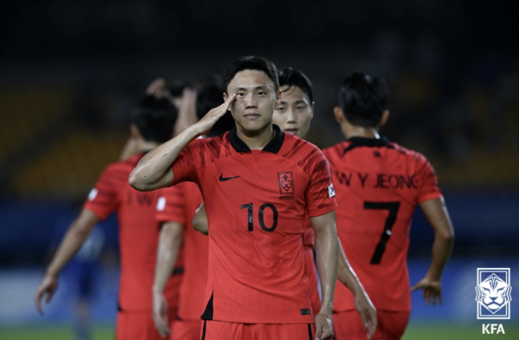  항저우 아시안게임 축구 조별리그 결과 대한민국 9-0 쿠웨이트