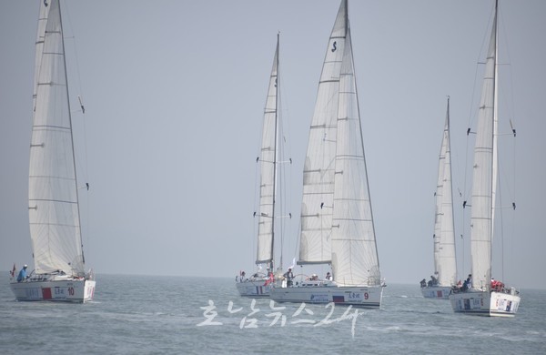 목포에서 2023 원동컵 국제범선대회 인쇼어 레이스 개최