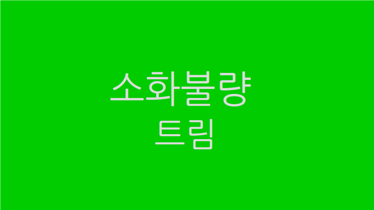  소화불량 트림 체중이 자꾸 빠지면