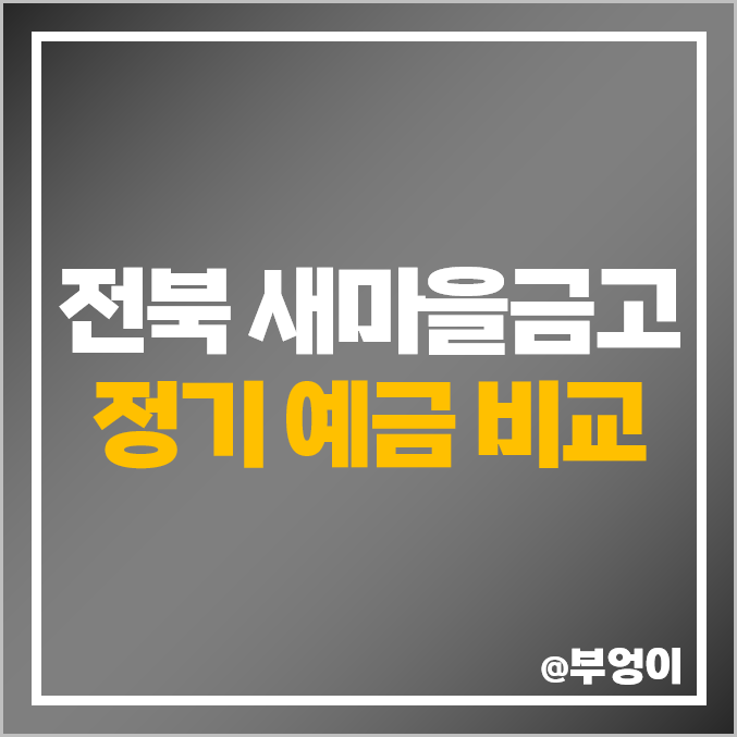 전북 새마을금고 정기 예금 금리 이자 비교 군산 익산 순창 완주 특판 추천 전북 새마을금고 정기 예금 금리 이자 비교 군산 익산 순창 완주 특판 추천