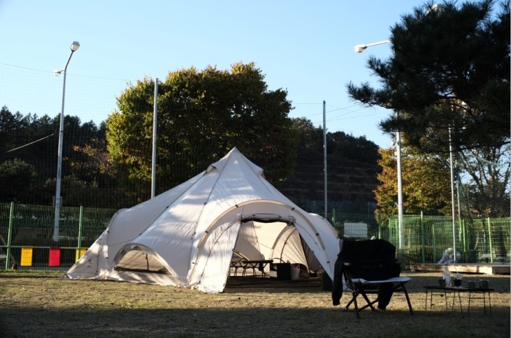 캠핑장 체크인 챌린지. 홍천 팔봉산관광지야영장.