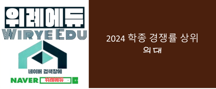  2024 경쟁률 상위 학종 : 의대