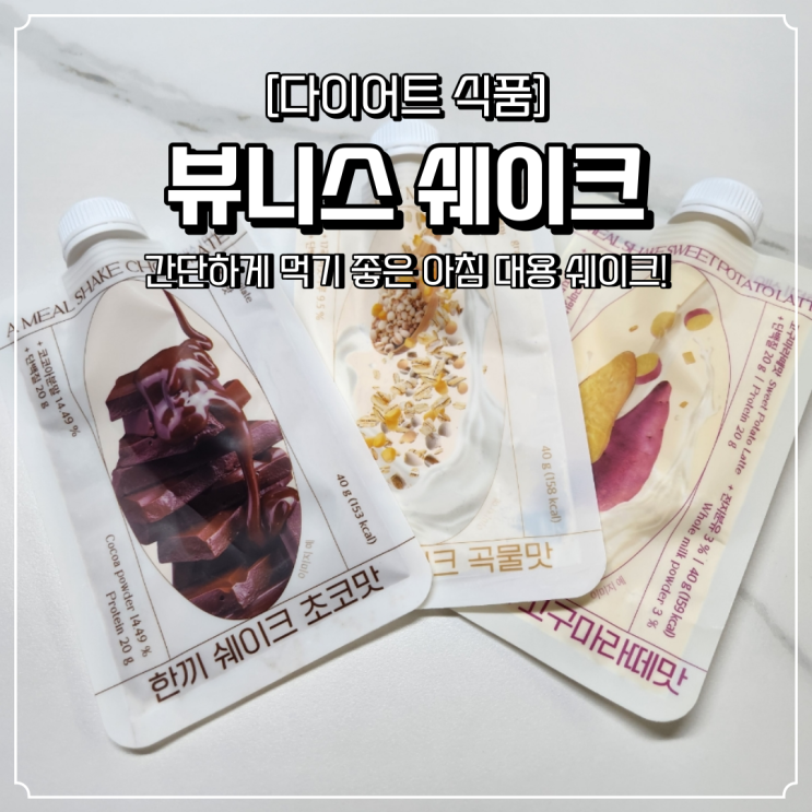  다이어트 쉐이크 간단한 아침대용 추천 뷰니스