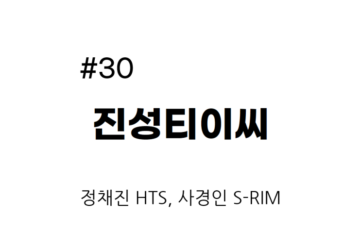  [종목공부] 진성티이씨 주가, 제조, 기계(관심종목) [재무데이터, S-RIM]