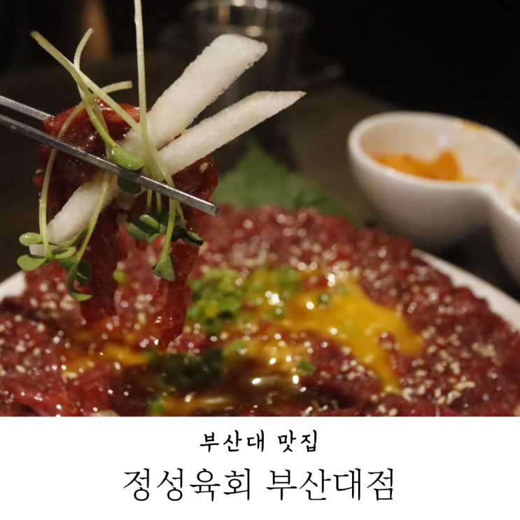  부산대 육회 맛집 정성육회