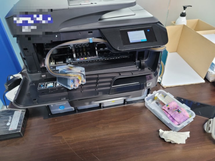  은평구 Hp officejet 8710 무한잉크 유지보수 점검 후기