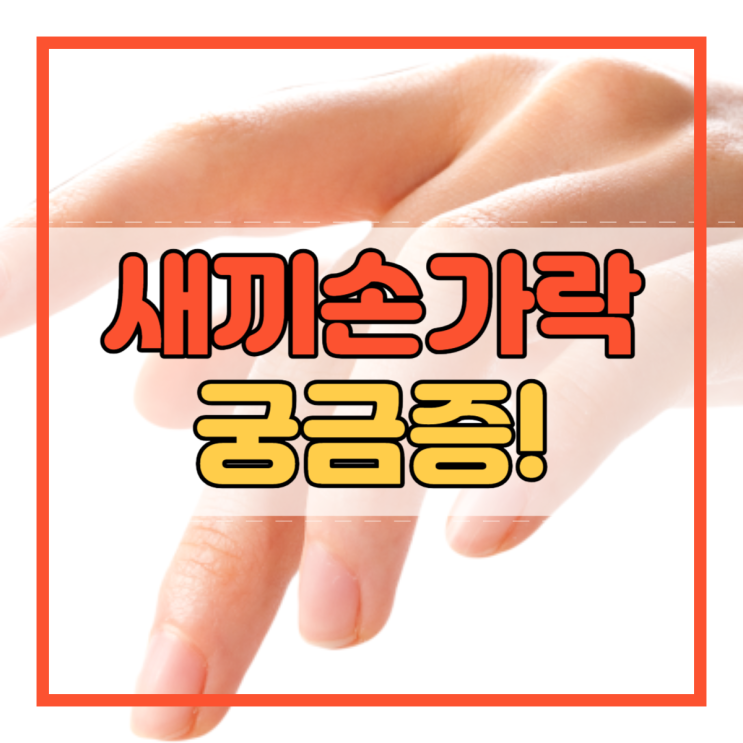  새끼손가락 짧음 안펴짐 휨 부음 단지증 증상!