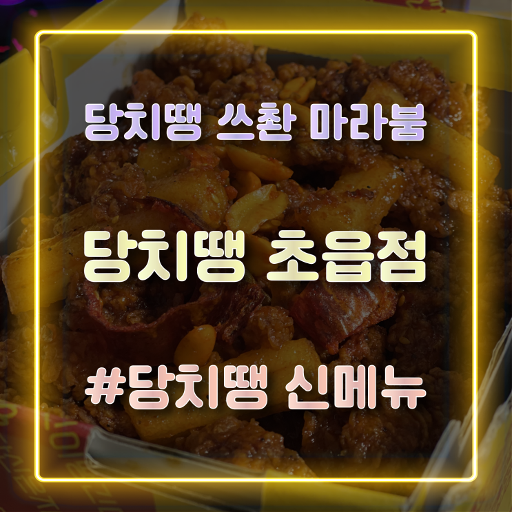  당치땡 신메뉴 쓰촨 마라붐 치킨 솔직 리뷰