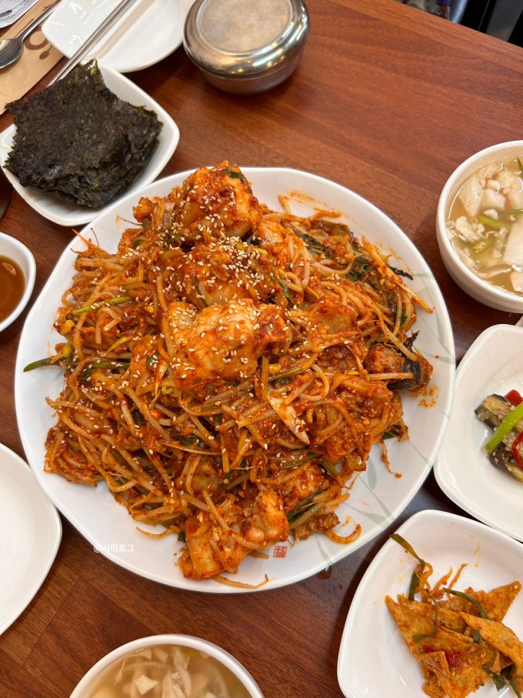  부산 용호동 아구찜맛집 :: 더블유스퀘어 밥집 나아구너밀면 푸짐한 한식집