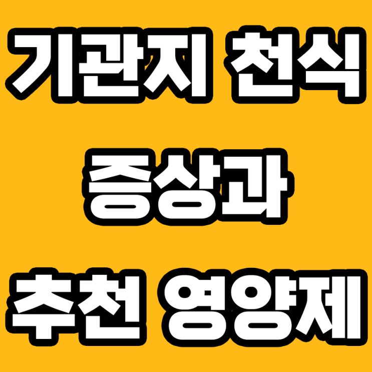  기관지천식 증상과 증상 완화를 위한 필수 영양제 TOP 7