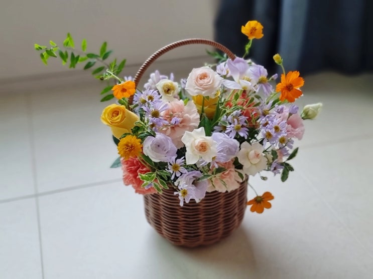 김포 풍무동꽃집 "부르다,꽃"에서 와이프에게 꽃바구니 선물했어요! 프로포즈 꽃다발이 유명한 곳