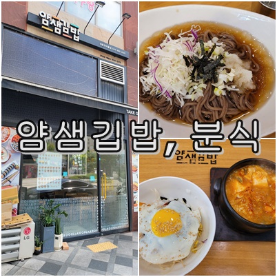  세종 나성동 얌샘 김밥 세종첫마을점 점심 식사 추천 냉모밀 세트와 순두부 비빔밥 솔직후기