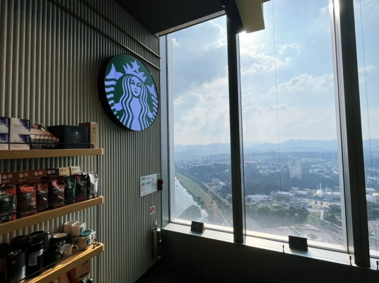 대전 전망좋은 카페, 엑스포타워 38층 전망대에 위치한 스타벅스 대전엑스포스카이점 이용후기!