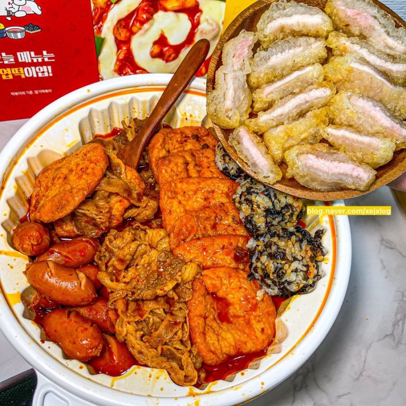 동대문 엽기떡볶이 마라엽떡 토핑추천 | 우삼겹, 통유부 토핑 추가 & 꿔바로우 솔직후기
