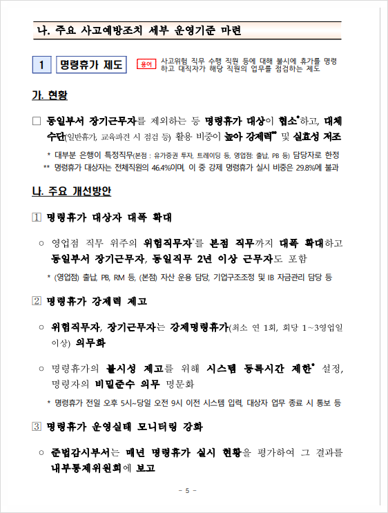  우리은행 32명 지점장 명령휴가 발령