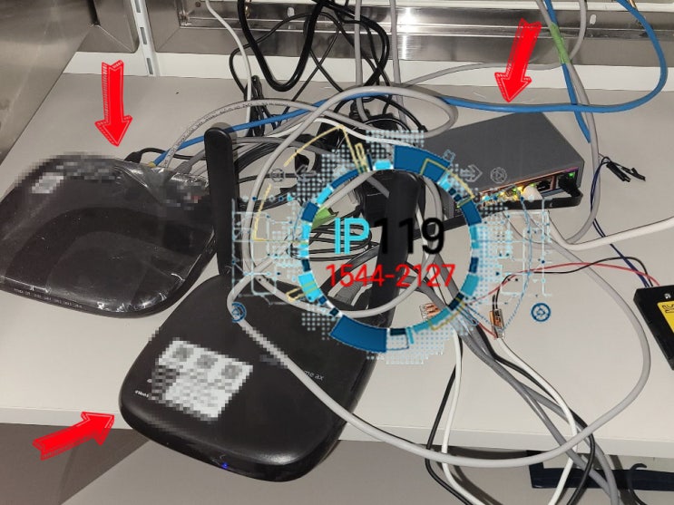  랜공사 전원주택에 내부 iot 사용으로 네트워크 통합하는 작업해드렸습니다
