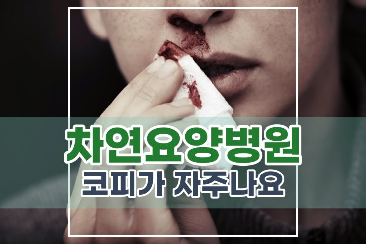  코피가 자주나요 혈액질환이 원인일 수도