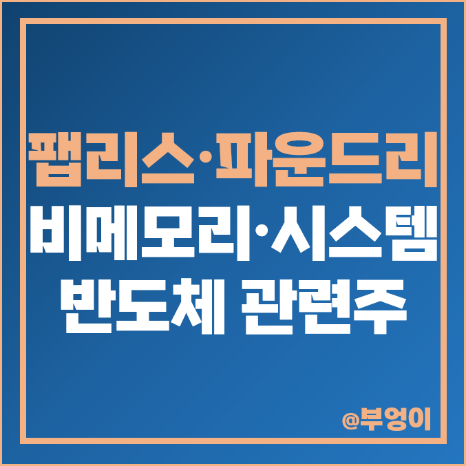 파운드리 팹리스 관련주 비메모리 시스템 반도체 주식 파두 주가 파운드리 팹리스 관련주 비메모리 시스템 반도체 주식 파두 주가