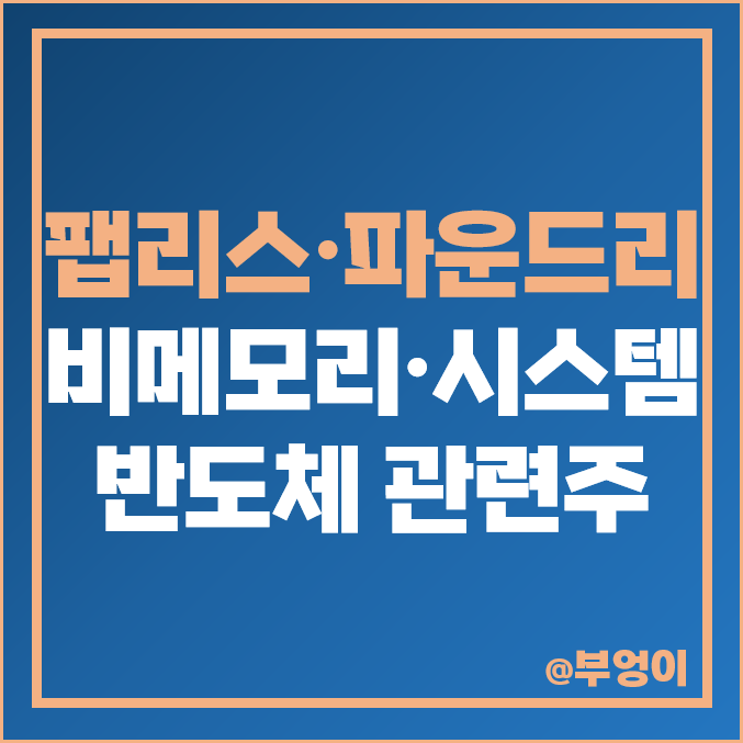 파운드리 팹리스 관련주 비메모리 시스템 반도체 주식 파두 주가