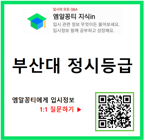  2023학년도 부산대 정시등급, 경쟁률, 충원율 기준 학과 순위