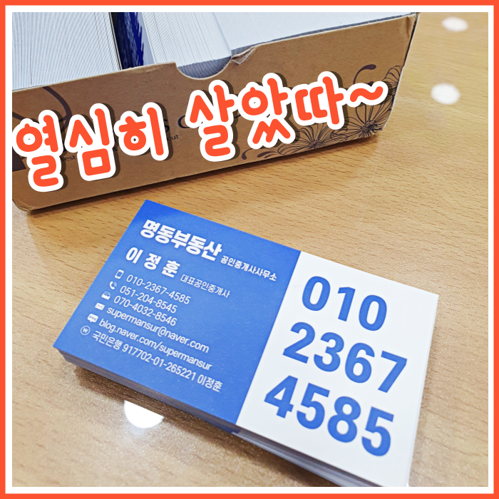  [일상] 열심히 살았던 2023년 상반기, 명함 재주문!! 남은 하반기에도 화이팅해요^^