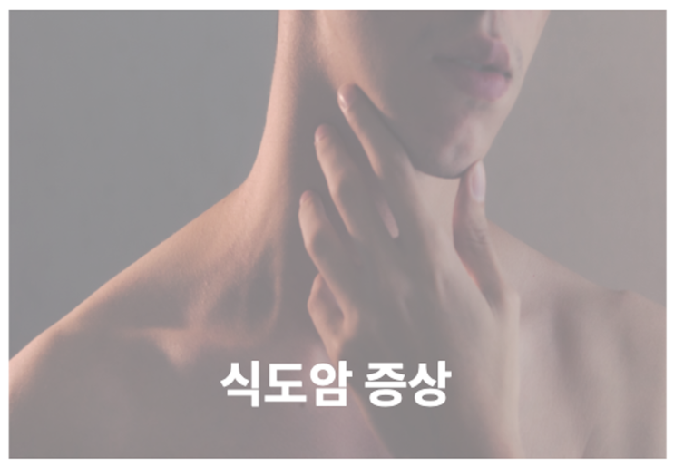  식도암은 말기까지 증상이 나타나지 않습니다.