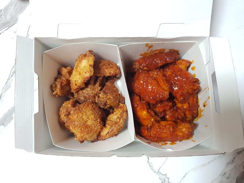 굽네치킨 양념히어로, 오븐바사삭 반반 순살 +러블링소스, 마그마소스