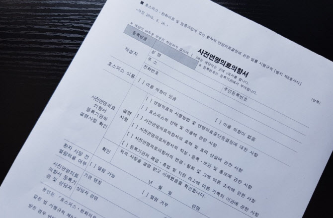 "무의미한 연명의료 거부" 200만명 육박...여성이 더 많아 "무의미한 연명의료 거부" 200만명 육박...여성이 더 많아