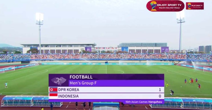  항저우 아시안게임 남자축구 F조 3차전 북한 vs 인도네시아 및 F조 경기결과