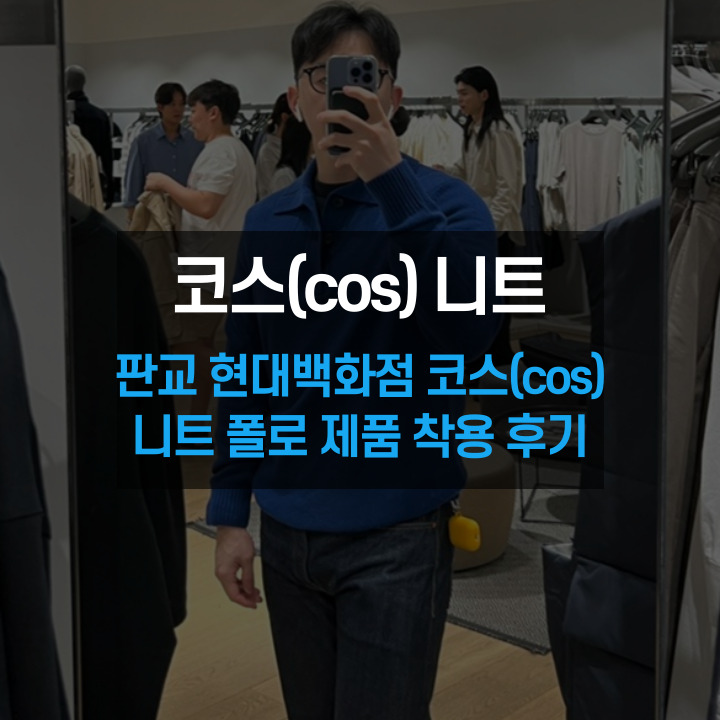  코스 COS 니트 폴로 제품 판교현대백화점 매장 방문 착용 후기